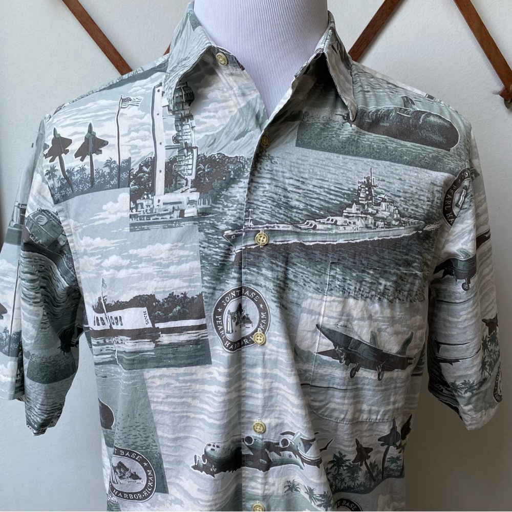 Vintage Reyn Spooner Pearl Harbor Hawaiian Shirt - Picture 2 of 15